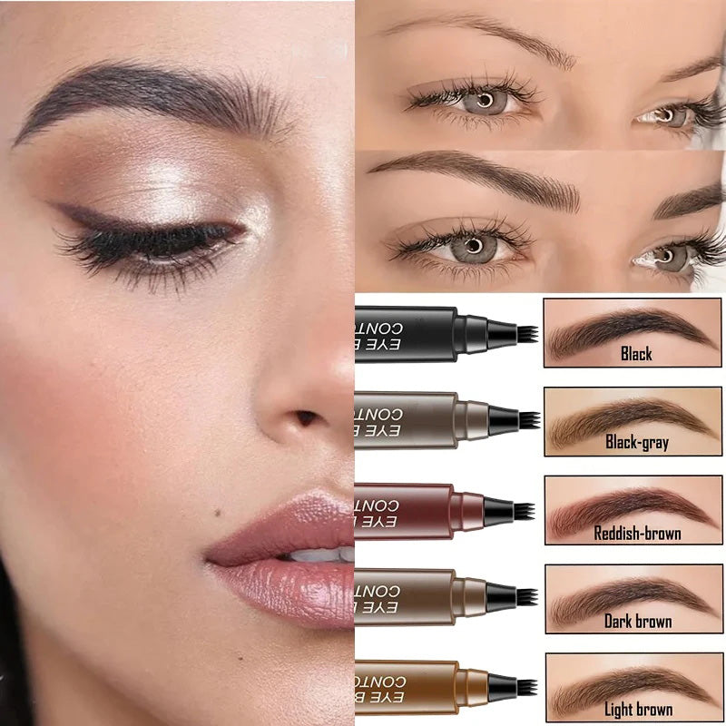 4 cracked waterproof sweat, easy to apply eyebrow pencils