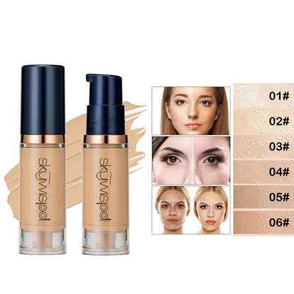 Beauty Glazed 6 Color Liquid Foundation Concealer - Full Coverage, Long-Lasting