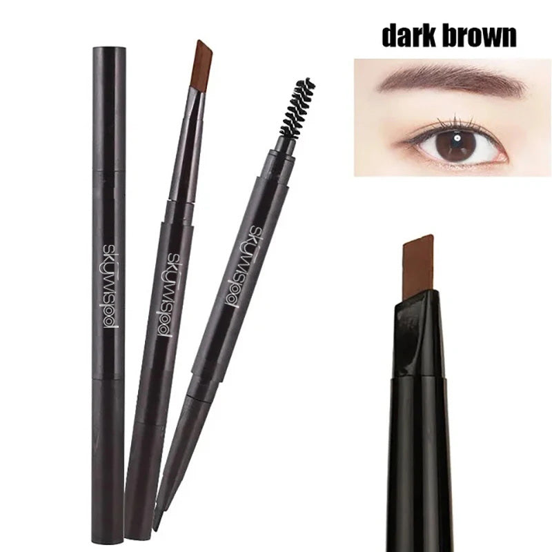 2-in-1 Waterproof Eyebrow Pencil 5 Colors, Long-Lasting