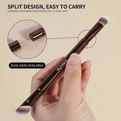 Dual-ended makeup brush set, eyeshadow brush, facial cosmetic tools, with box
