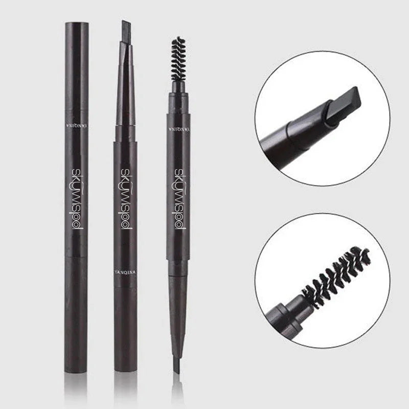 2-in-1 Waterproof Eyebrow Pencil 5 Colors, Long-Lasting