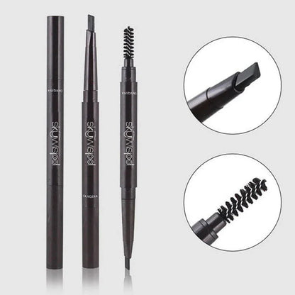 2-in-1 Waterproof Eyebrow Pencil 5 Colors, Long-Lasting
