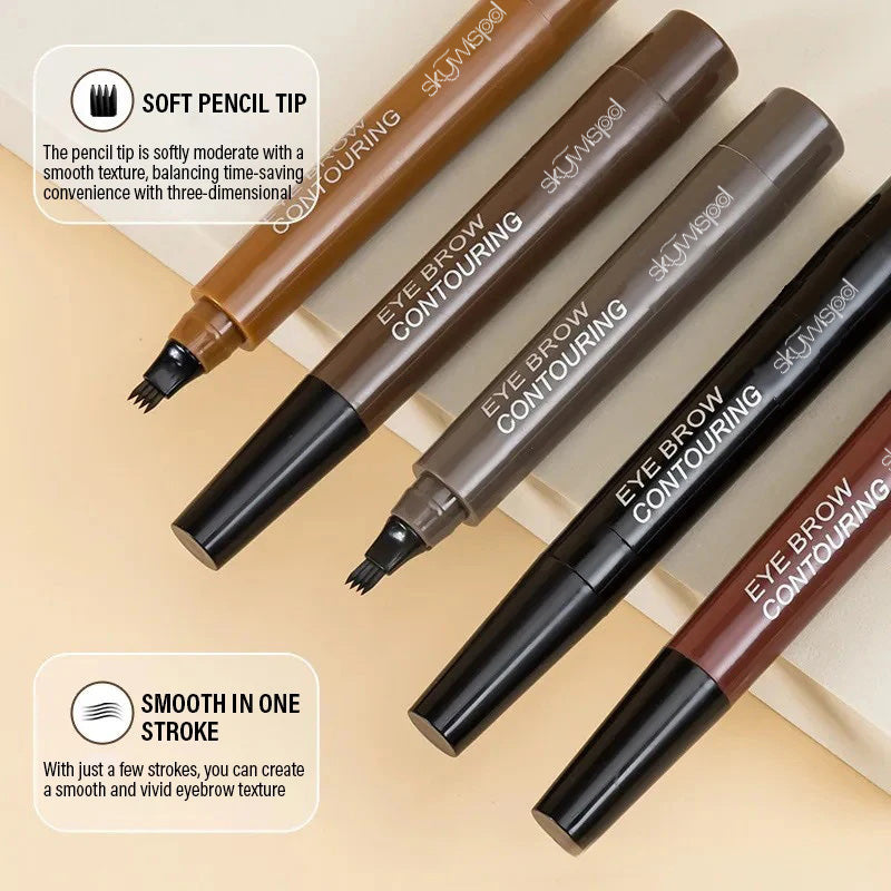 4 cracked waterproof sweat, easy to apply eyebrow pencils