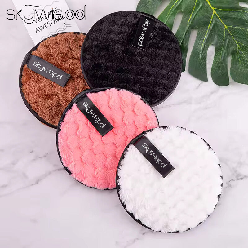 Makeup remover microfiber puff, lazy makeup remover powder, soft cleansing cosmetics