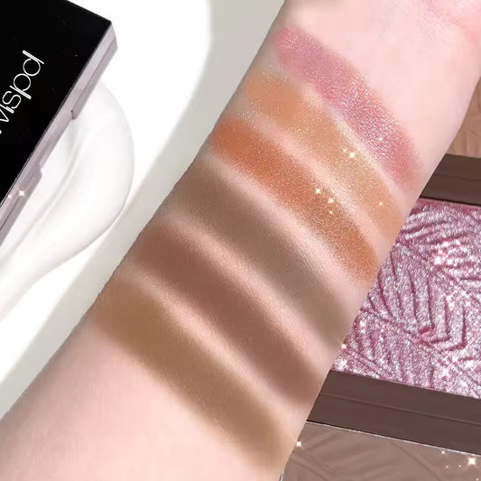 Contour powder, pearlescent matte easy-to-apply powder eyeshadow
