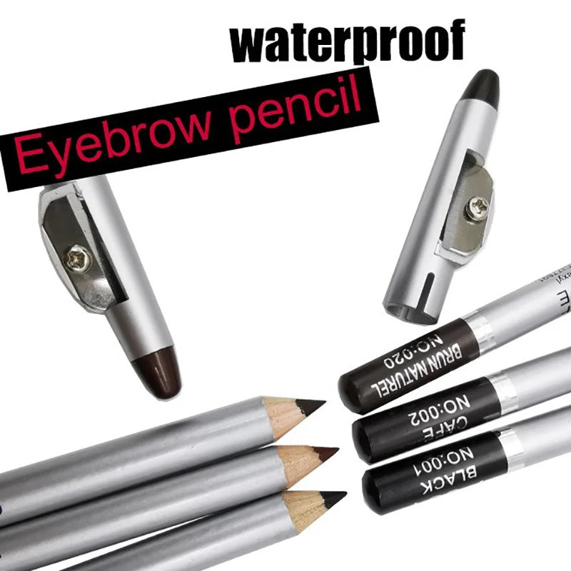Professional Waterproof Eyebrow Pencil ，1/3 piece, easy to color