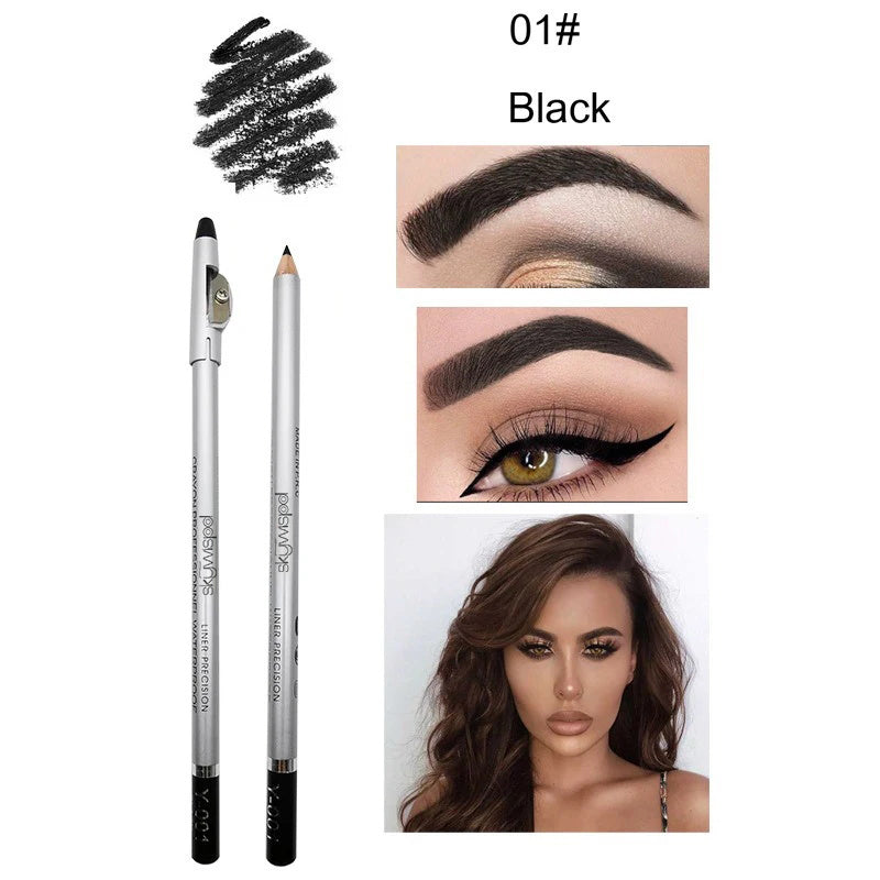 Professional Waterproof Eyebrow Pencil ，1/3 piece, easy to color