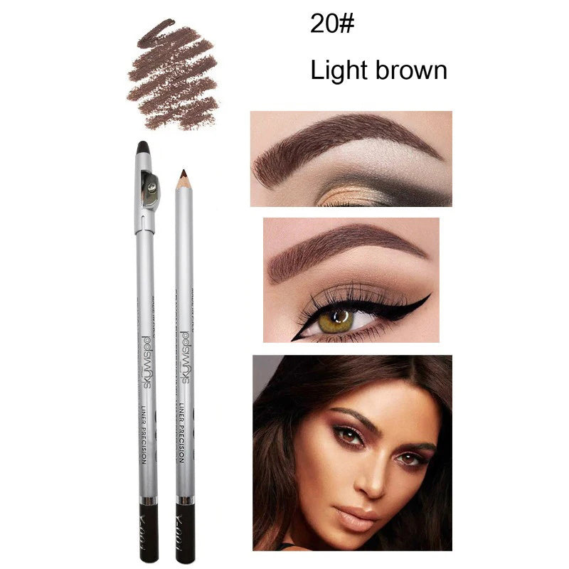 Professional Waterproof Eyebrow Pencil ，1/3 piece, easy to color