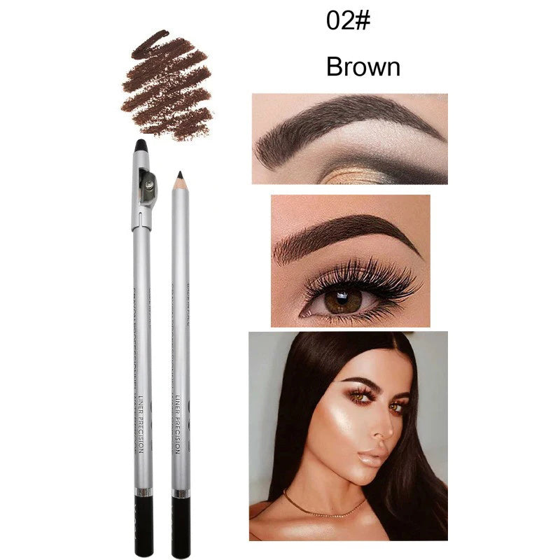 Professional Waterproof Eyebrow Pencil ，1/3 piece, easy to color
