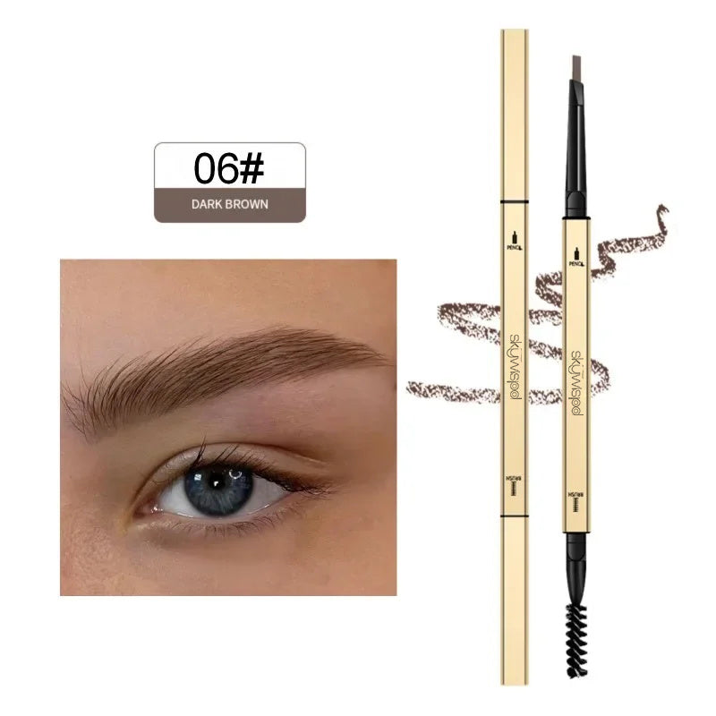 A sweat-proof, water-resistant eyebrow pencil that does not easily fade