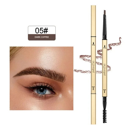 A sweat-proof, water-resistant eyebrow pencil that does not easily fade