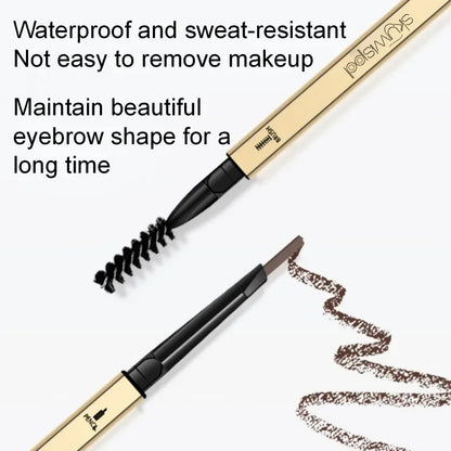 A sweat-proof, water-resistant eyebrow pencil that does not easily fade