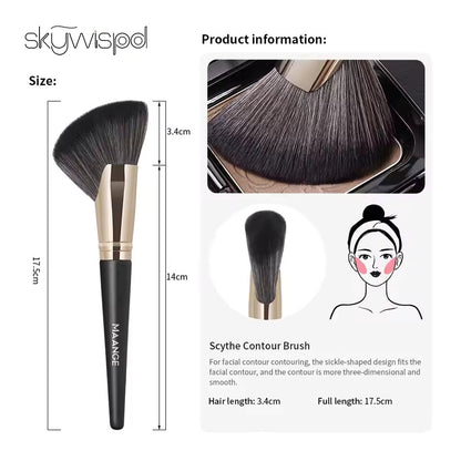 Blush contour brush, specifically designed for facial contours and highlights