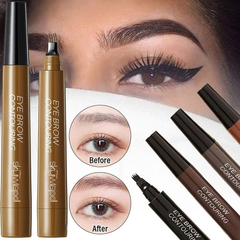 4 cracked waterproof sweat, easy to apply eyebrow pencils