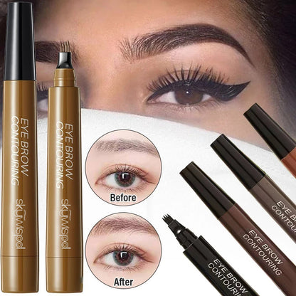 4 cracked waterproof sweat, easy to apply eyebrow pencils