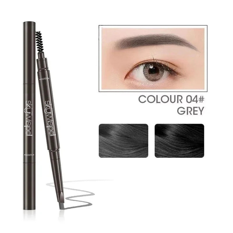 2-in-1 Waterproof Eyebrow Pencil 5 Colors, Long-Lasting