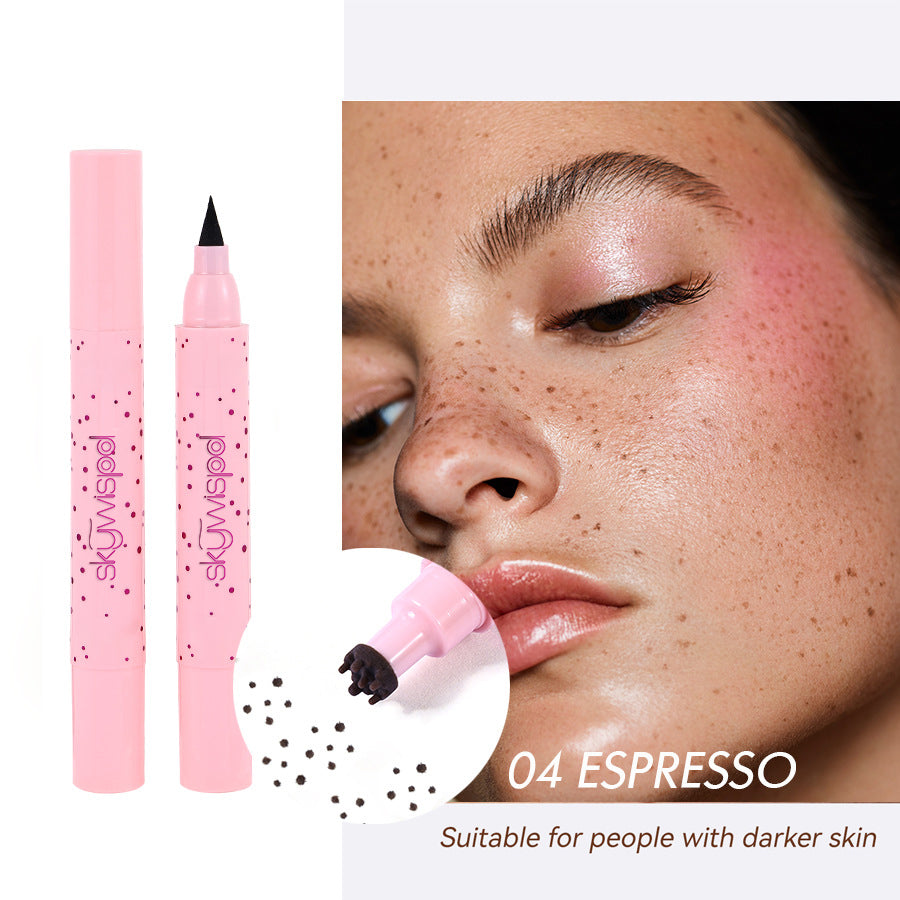 Dual-ended eyeliner pen for natural freckles, long-lasting, easy to apply
