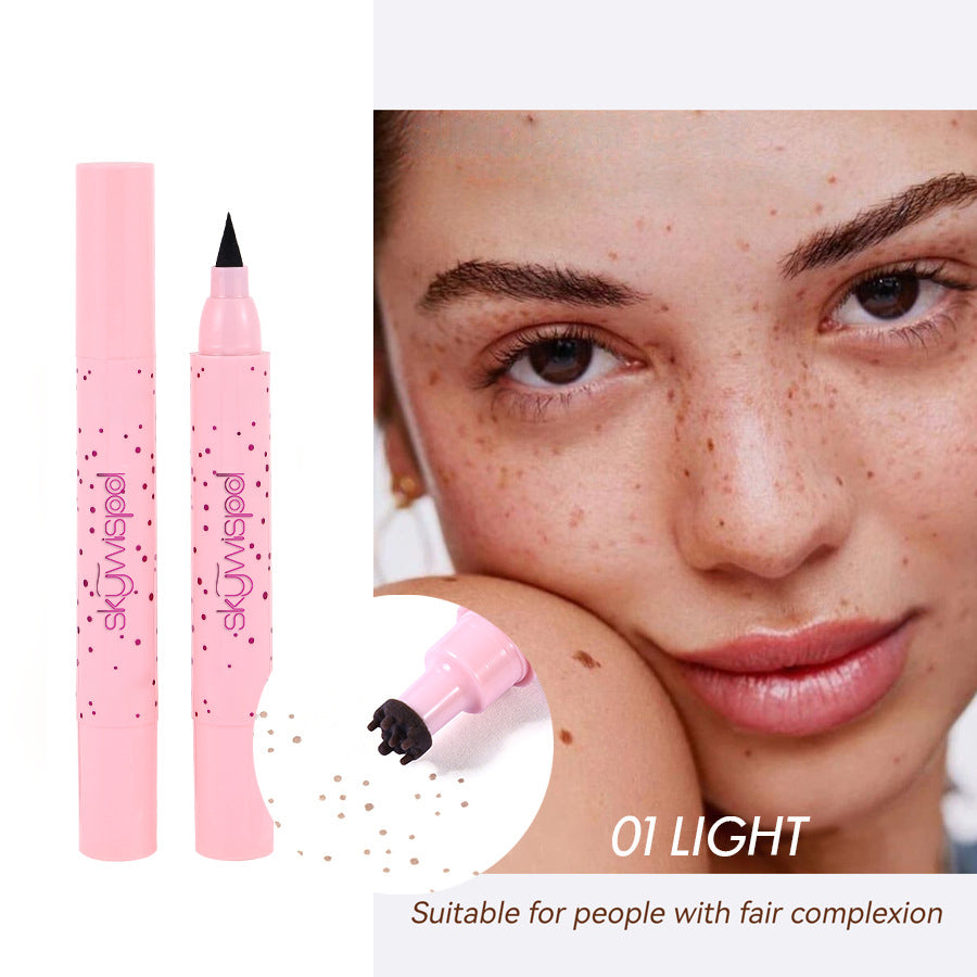 Dual-ended eyeliner pen for natural freckles, long-lasting, easy to apply