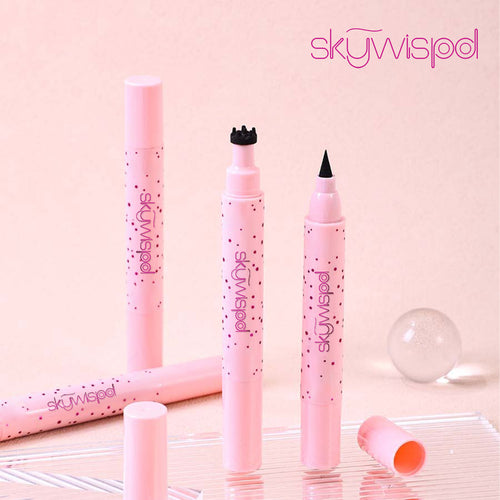 Dual-ended eyeliner pen for natural freckles, long-lasting, easy to apply