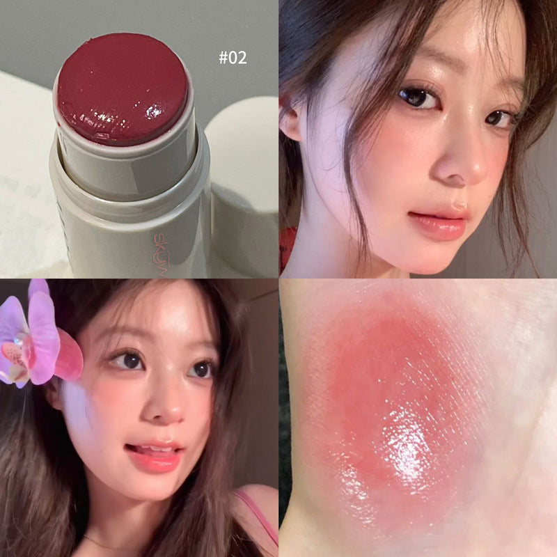 Water-glow blush stick, Korean-style girl-friendly low-saturation blush cream