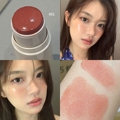 Water-glow blush stick, Korean-style girl-friendly low-saturation blush cream
