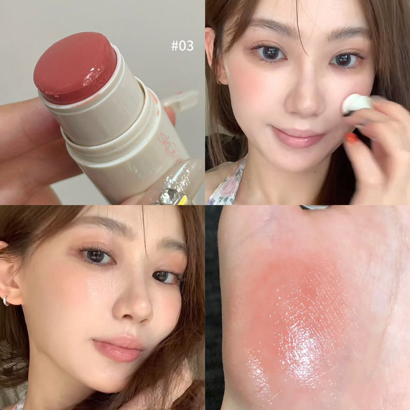 Water-glow blush stick, Korean-style girl-friendly low-saturation blush cream