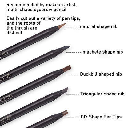 Long-lasting waterproof eyebrow pencil brush micro blade pull rope eyebrow pencil