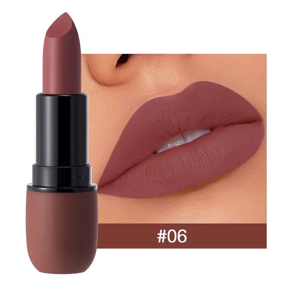 6-Color Matte Lipstick: Velvet Lip Color