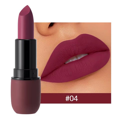 6-Color Matte Lipstick: Velvet Lip Color