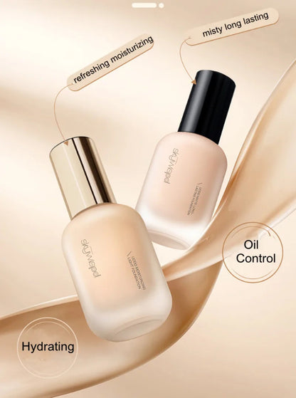 Hydrating Oil-Control Foundation Liquid Long-Lasting Matte Finish Lightweight Formula For Oily
