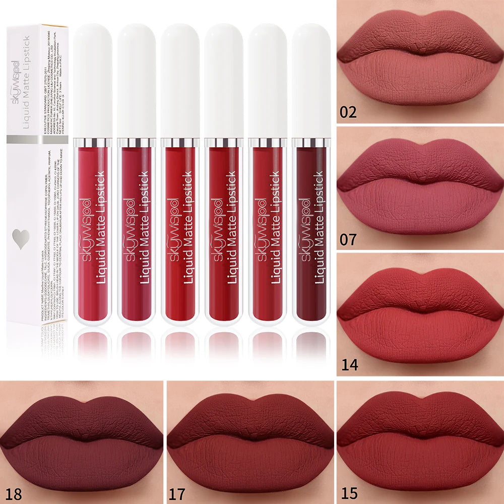 Matte liquid Waterproof sexy velvet lip glaze Long lasting moisturizing lipstick