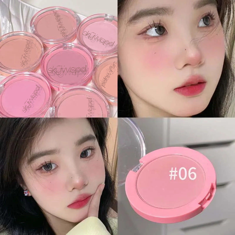 powder blusher natural matte color low saturation nude Korean pure sexy new powder blusher