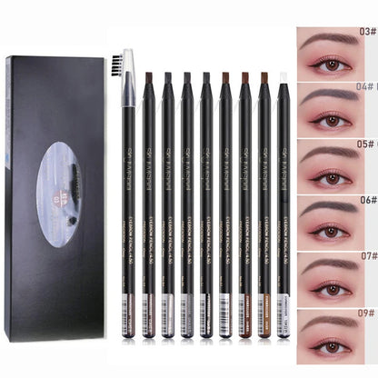 Long-lasting waterproof eyebrow pencil brush micro blade pull rope eyebrow pencil