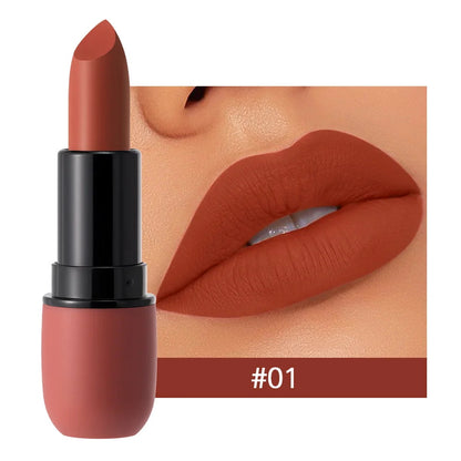 6-Color Matte Lipstick: Velvet Lip Color