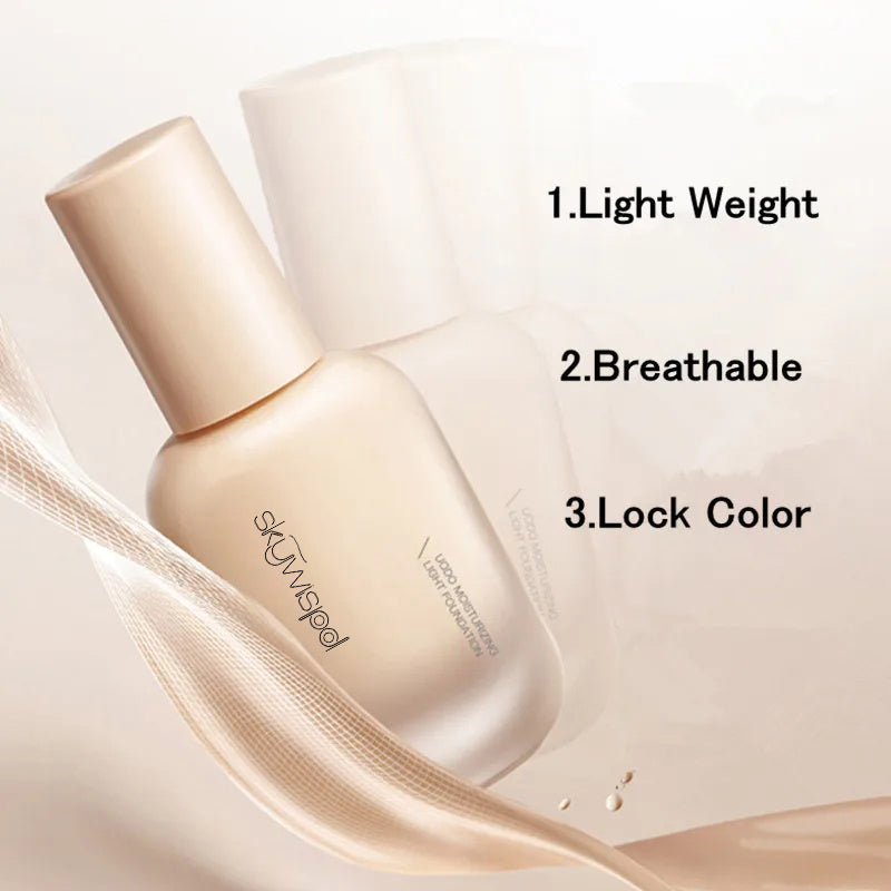 Hydrating Oil-Control Foundation Liquid Long-Lasting Matte Finish Lightweight Formula For Oily