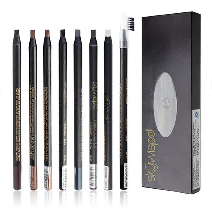 Long-lasting waterproof eyebrow pencil brush micro blade pull rope eyebrow pencil