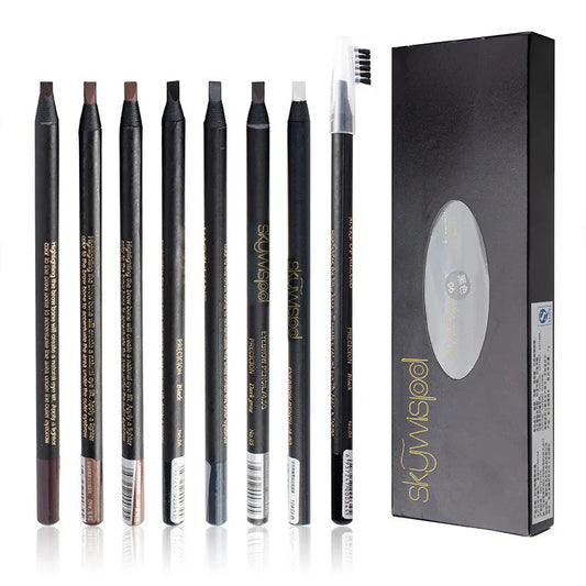 Long-lasting waterproof eyebrow pencil brush micro blade pull rope eyebrow pencil