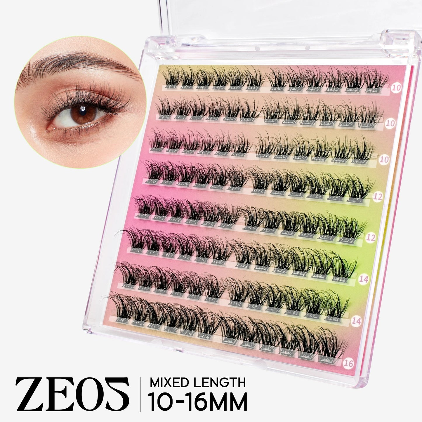 Glue-Free DIY Individual Eyelash Extension Natural Soft Lashes No Glue Needed Segmented Lash