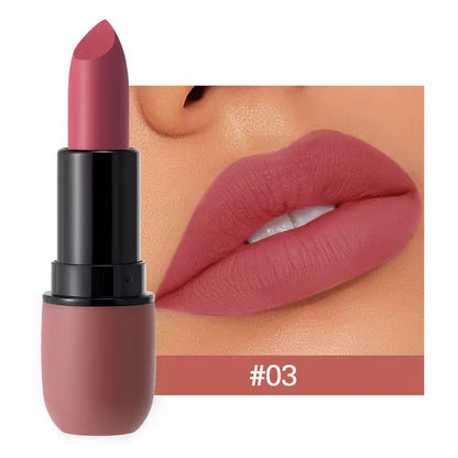 6-Color Matte Lipstick: Velvet Lip Color
