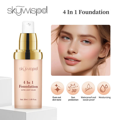 ﻿ 4 In 1 Foundation Long-wearing Moisturizing Waterproof Concealer Even Skin Tone