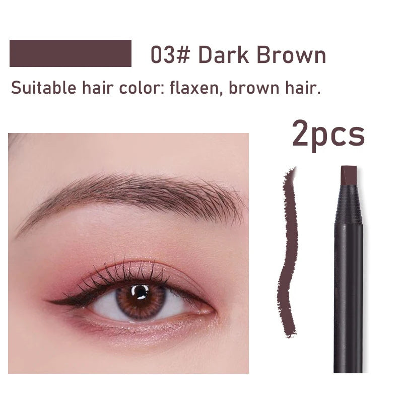 Long-lasting waterproof eyebrow pencil brush micro blade pull rope eyebrow pencil