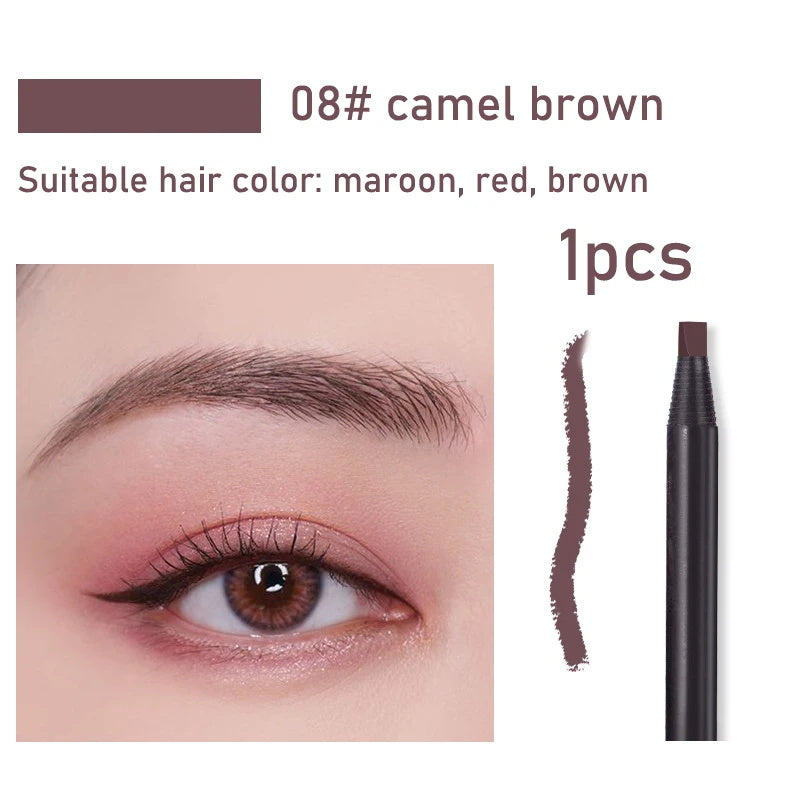 Long-lasting waterproof eyebrow pencil brush micro blade pull rope eyebrow pencil