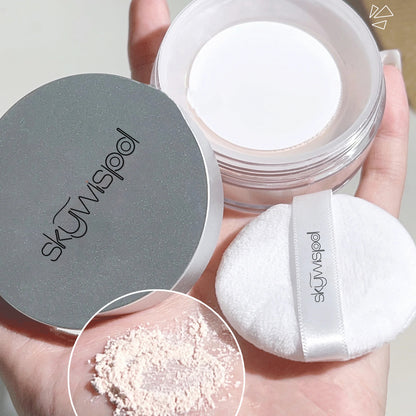 Waterproof and sweat-proof loose powder, brightens complexion with highlighting