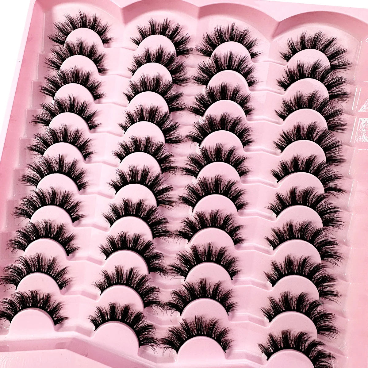 20pairs 5D Fluffy Eyelashes D Curl Lashes Thick Cat Eye Lashes Soft Wispy