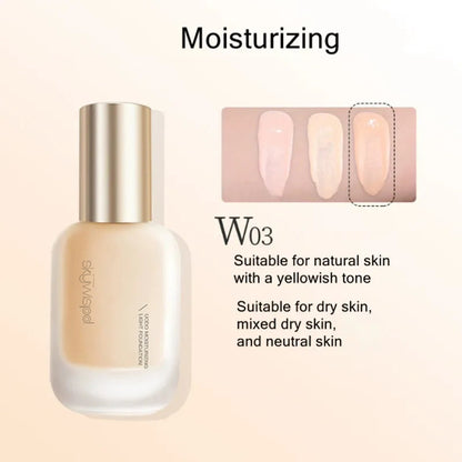 Hydrating Oil-Control Foundation Liquid Long-Lasting Matte Finish Lightweight Formula For Oily