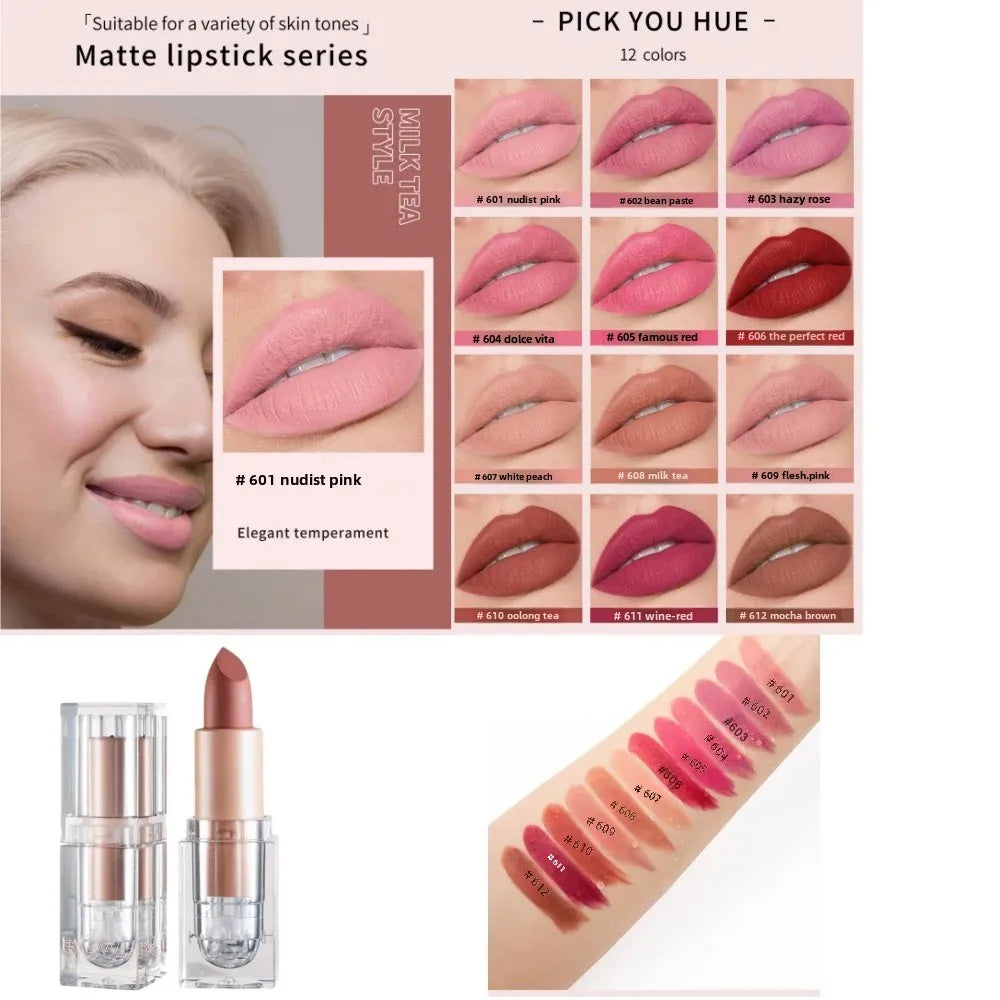 Matte Nude Lipstick Velvet Finish Lipsticks