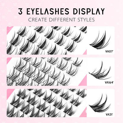 Manga Lash Clusters Kit Cat Lashes with Lash Bond