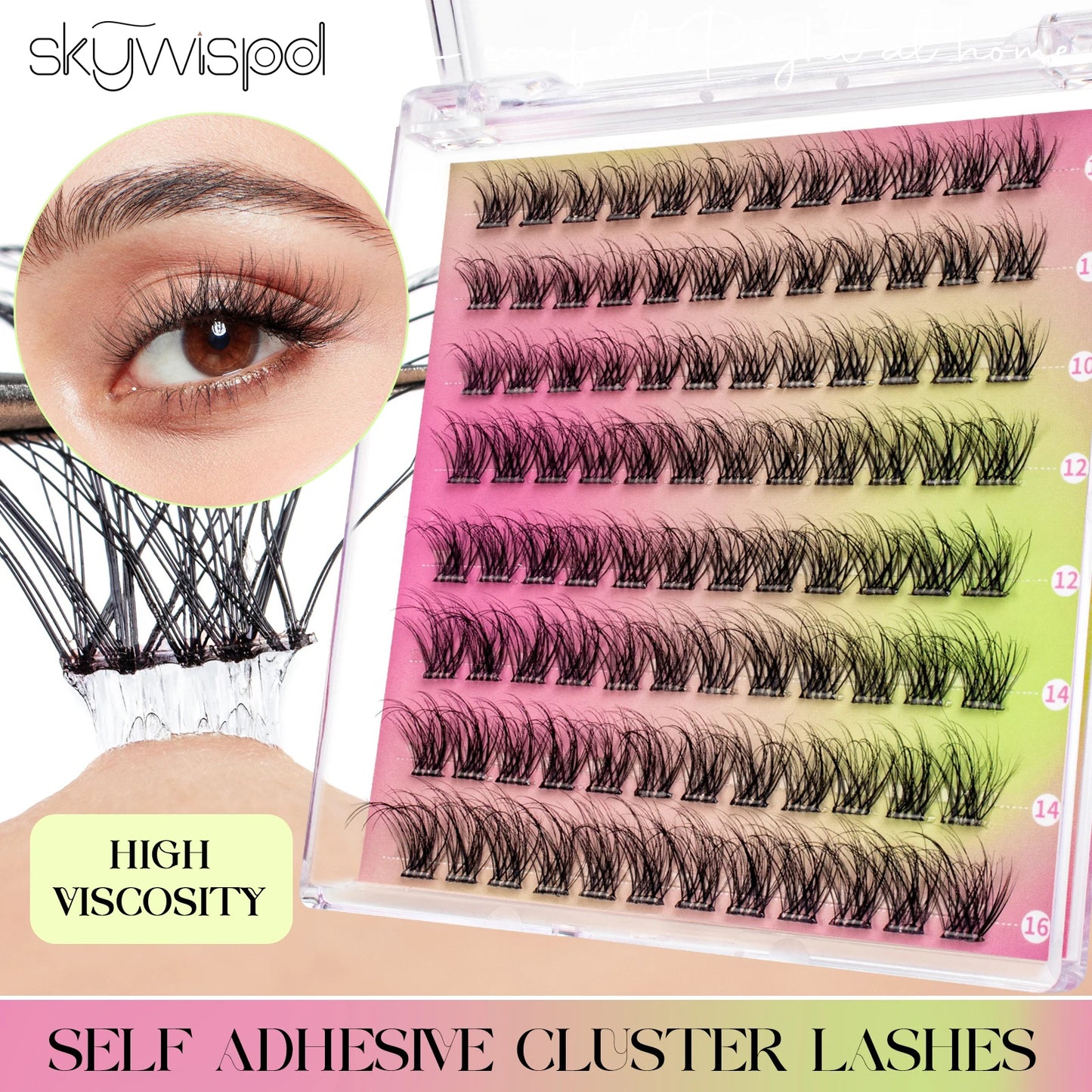 Glue-Free DIY Individual Eyelash Extension Natural Soft Lashes No Glue Needed Segmented Lash