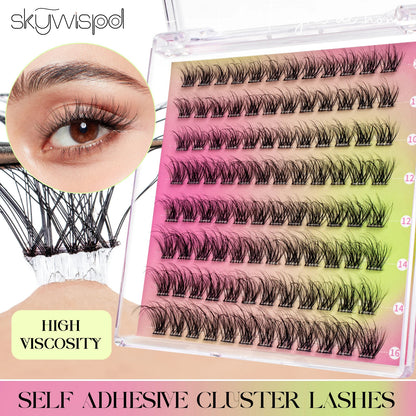 Glue-Free DIY Individual Eyelash Extension Natural Soft Lashes No Glue Needed Segmented Lash