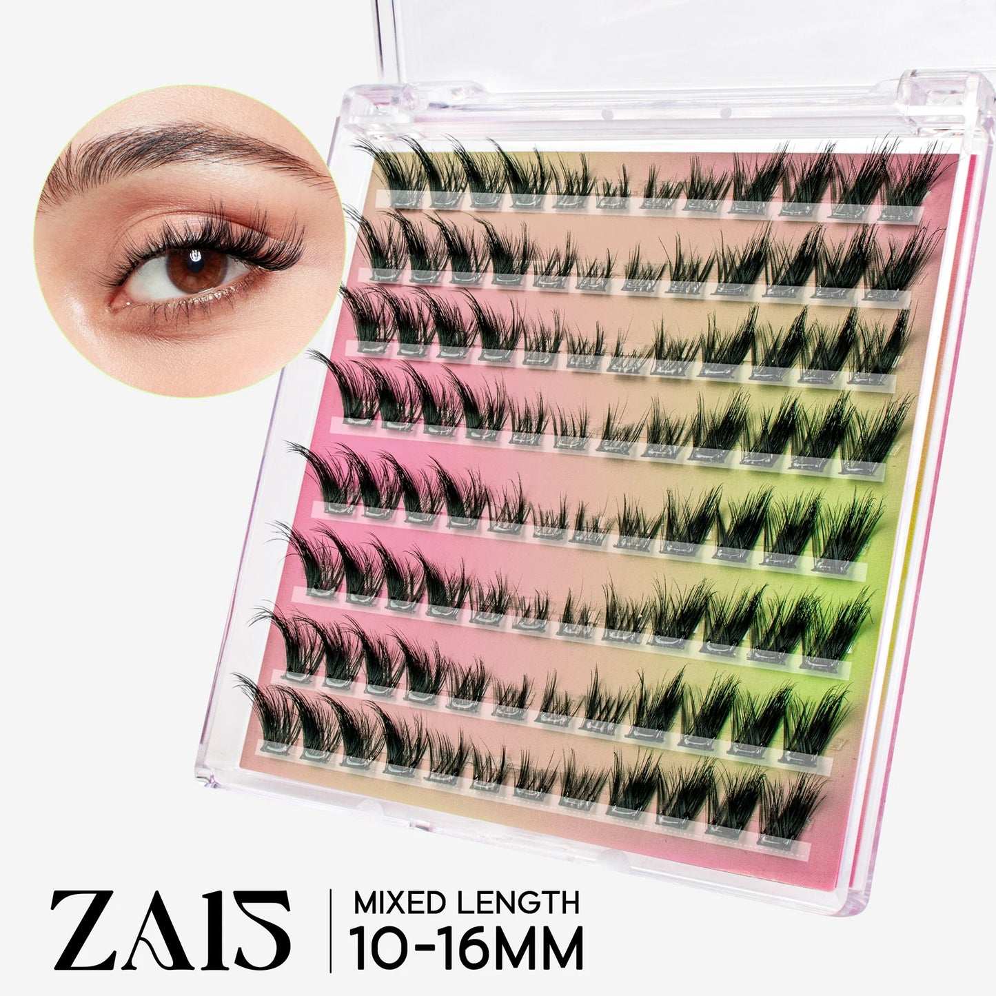 Glue-Free DIY Individual Eyelash Extension Natural Soft Lashes No Glue Needed Segmented Lash